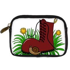 Boot In The Grass Digital Camera Cases by Valentinaart