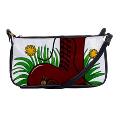 Boot In The Grass Shoulder Clutch Bags by Valentinaart