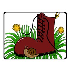 Boot In The Grass Fleece Blanket (small) by Valentinaart