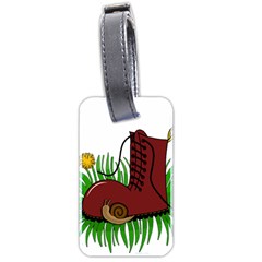 Boot In The Grass Luggage Tags (two Sides) by Valentinaart