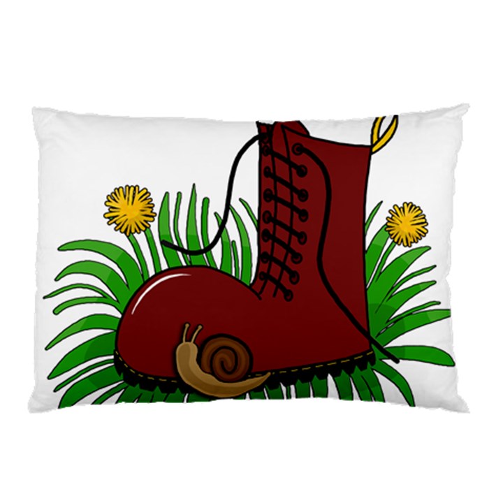 Boot in the grass Pillow Case (Two Sides)