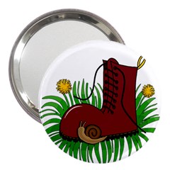 Boot In The Grass 3  Handbag Mirrors by Valentinaart