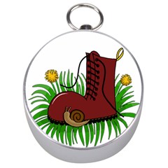 Boot In The Grass Silver Compasses by Valentinaart