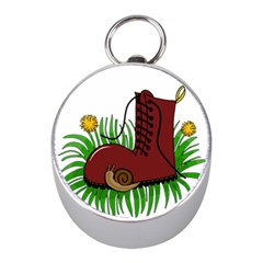 Boot In The Grass Mini Silver Compasses by Valentinaart