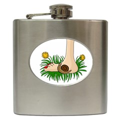 Barefoot In The Grass Hip Flask (6 Oz) by Valentinaart