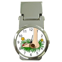 Barefoot In The Grass Money Clip Watches by Valentinaart