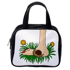 Barefoot In The Grass Classic Handbags (one Side) by Valentinaart