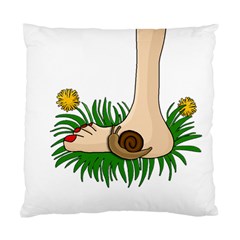 Barefoot In The Grass Standard Cushion Case (one Side) by Valentinaart