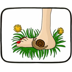 Barefoot In The Grass Fleece Blanket (mini) by Valentinaart