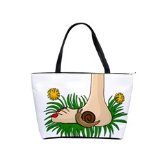 Barefoot In The Grass Shoulder Handbags by Valentinaart