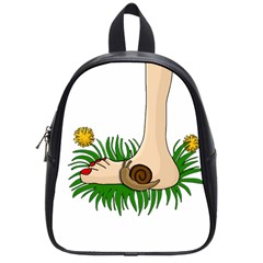 Barefoot In The Grass School Bags (small)  by Valentinaart