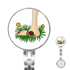 Barefoot In The Grass Stainless Steel Nurses Watch by Valentinaart