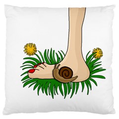 Barefoot In The Grass Standard Flano Cushion Case (one Side) by Valentinaart