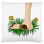 Barefoot in the grass Large Flano Cushion Case (One Side) Front