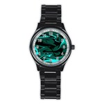 Hauntedlagoon Stainless Steel Round Watch Front