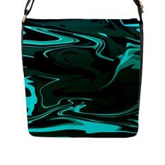 Hauntedlagoon Flap Messenger Bag (l)  by designsbyamerianna