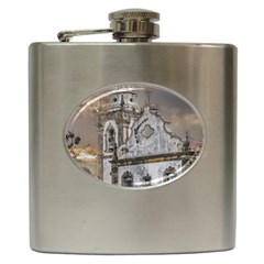 Exterior Facade Antique Colonial Church Olinda Brazil Hip Flask (6 Oz) by dflcprints