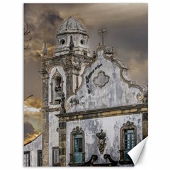 Exterior Facade Antique Colonial Church Olinda Brazil Canvas 36  X 48   by dflcprints