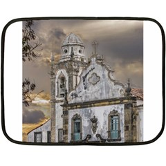 Exterior Facade Antique Colonial Church Olinda Brazil Double Sided Fleece Blanket (mini)  by dflcprints