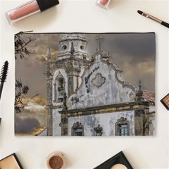 Exterior Facade Antique Colonial Church Olinda Brazil Cosmetic Bag (xl) by dflcprints