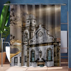 Exterior Facade Antique Colonial Church Olinda Brazil Shower Curtain 60  X 72  (medium)  by dflcprints