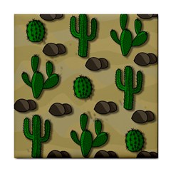 Cactuses Tile Coasters by Valentinaart