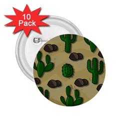 Cactuses 2 25  Buttons (10 Pack)  by Valentinaart