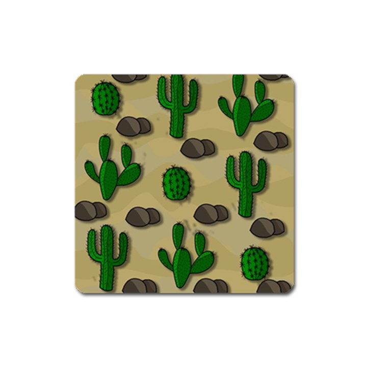 Cactuses Square Magnet