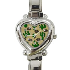 Cactuses Heart Italian Charm Watch by Valentinaart