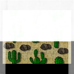 Cactuses Rectangular Jigsaw Puzzl by Valentinaart