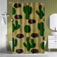 Cactuses Shower Curtain 48  X 72  (small)  by Valentinaart