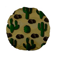 Cactuses Standard 15  Premium Round Cushions by Valentinaart