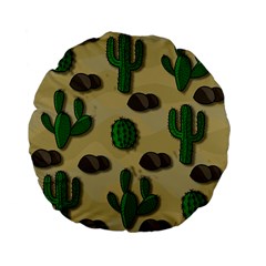 Cactuses Standard 15  Premium Flano Round Cushions by Valentinaart