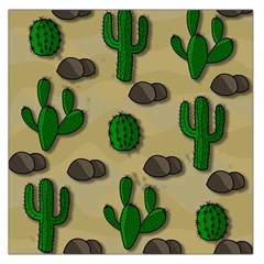 Cactuses Large Satin Scarf (square) by Valentinaart