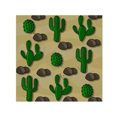 Cactuses Small Satin Scarf (square) by Valentinaart