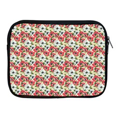 Gorgeous Red Flower Pattern  Apple Ipad 2/3/4 Zipper Cases