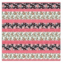 Cute Flower Pattern Large Satin Scarf (Square)