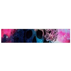 Colorful Space Skull Pattern Flano Scarf (small) by Brittlevirginclothing