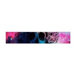 Colorful Space Skull Pattern Flano Scarf (Mini) Front