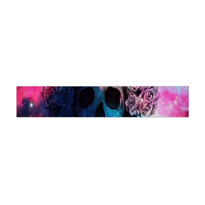 Colorful Space Skull Pattern Flano Scarf (Mini)