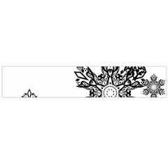 Black And White Snowflakes Flano Scarf (large) by Brittlevirginclothing