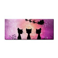 Cats Looking In The Sky At Santa Claus At Night Cosmetic Storage Cases by FantasyWorld7