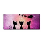 Cats Looking In The Sky At Santa Claus At Night Cosmetic Storage Cases Front