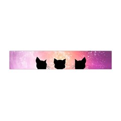 Cats Looking In The Sky At Santa Claus At Night Flano Scarf (mini) by FantasyWorld7