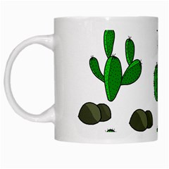 Cactuses 3 White Mugs by Valentinaart