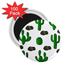 Cactuses 3 2 25  Magnets (100 Pack)  by Valentinaart