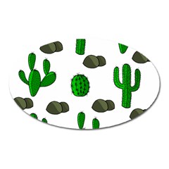 Cactuses 3 Oval Magnet by Valentinaart