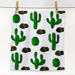 Cactuses 3 Face Towel by Valentinaart