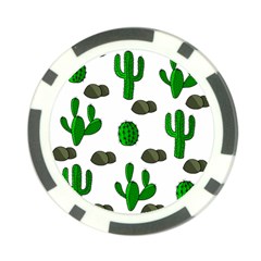 Cactuses 3 Poker Chip Card Guards (10 Pack)  by Valentinaart