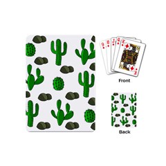 Cactuses 3 Playing Cards (mini)  by Valentinaart